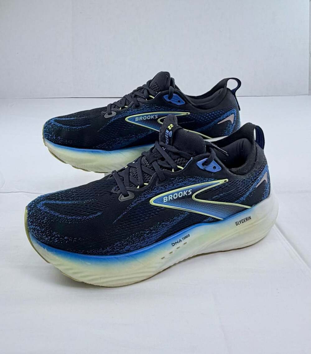 Brooks Glycerin 22 Men’s Running Shoes Black Blue Size 13